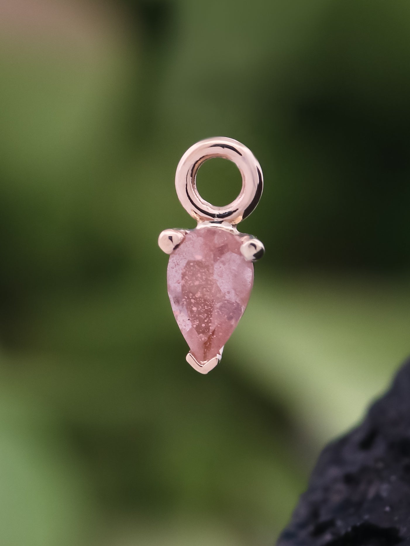 Pear V Prong Charm, photo 2 of 2