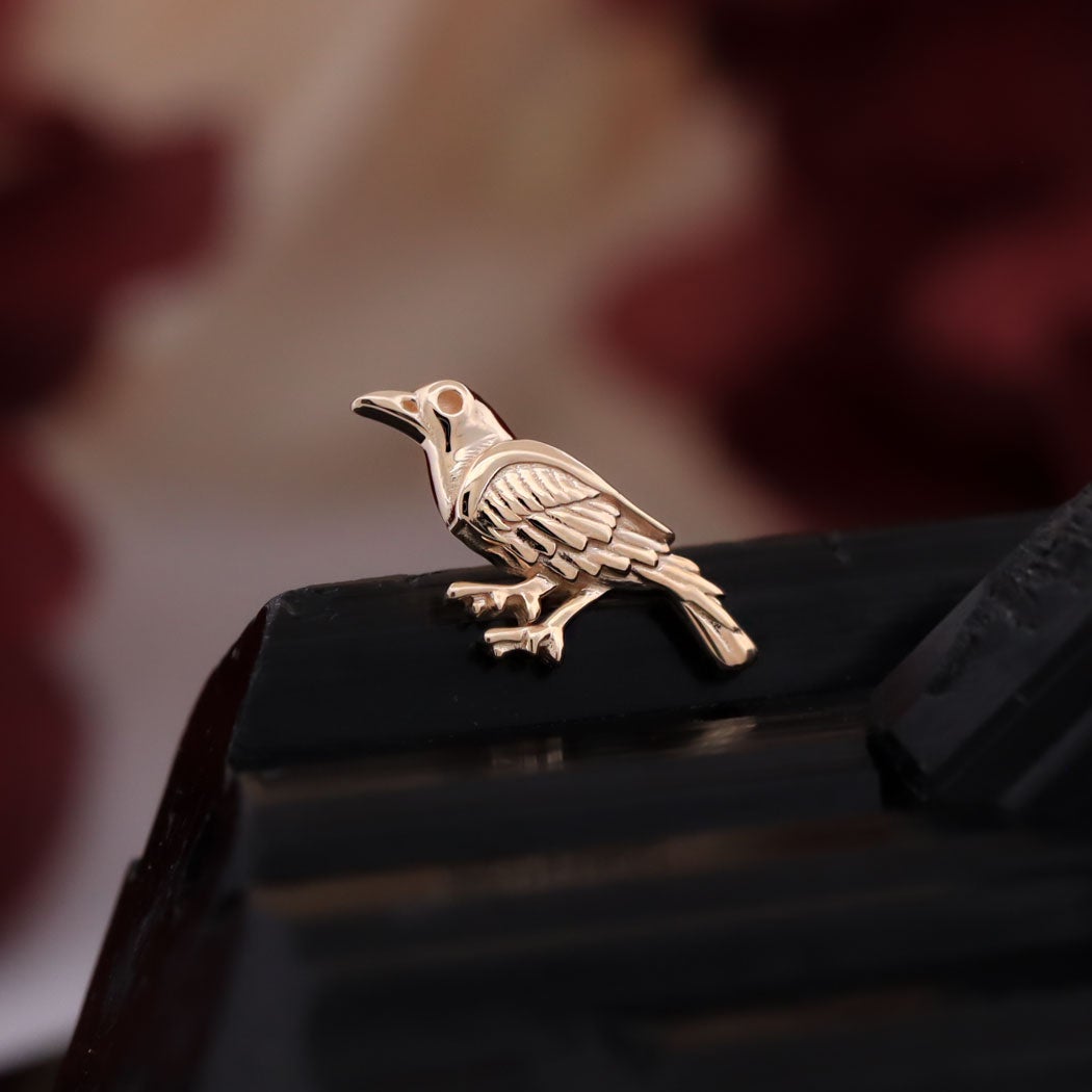 Perched Crow Threaded End, photo 2 of 2