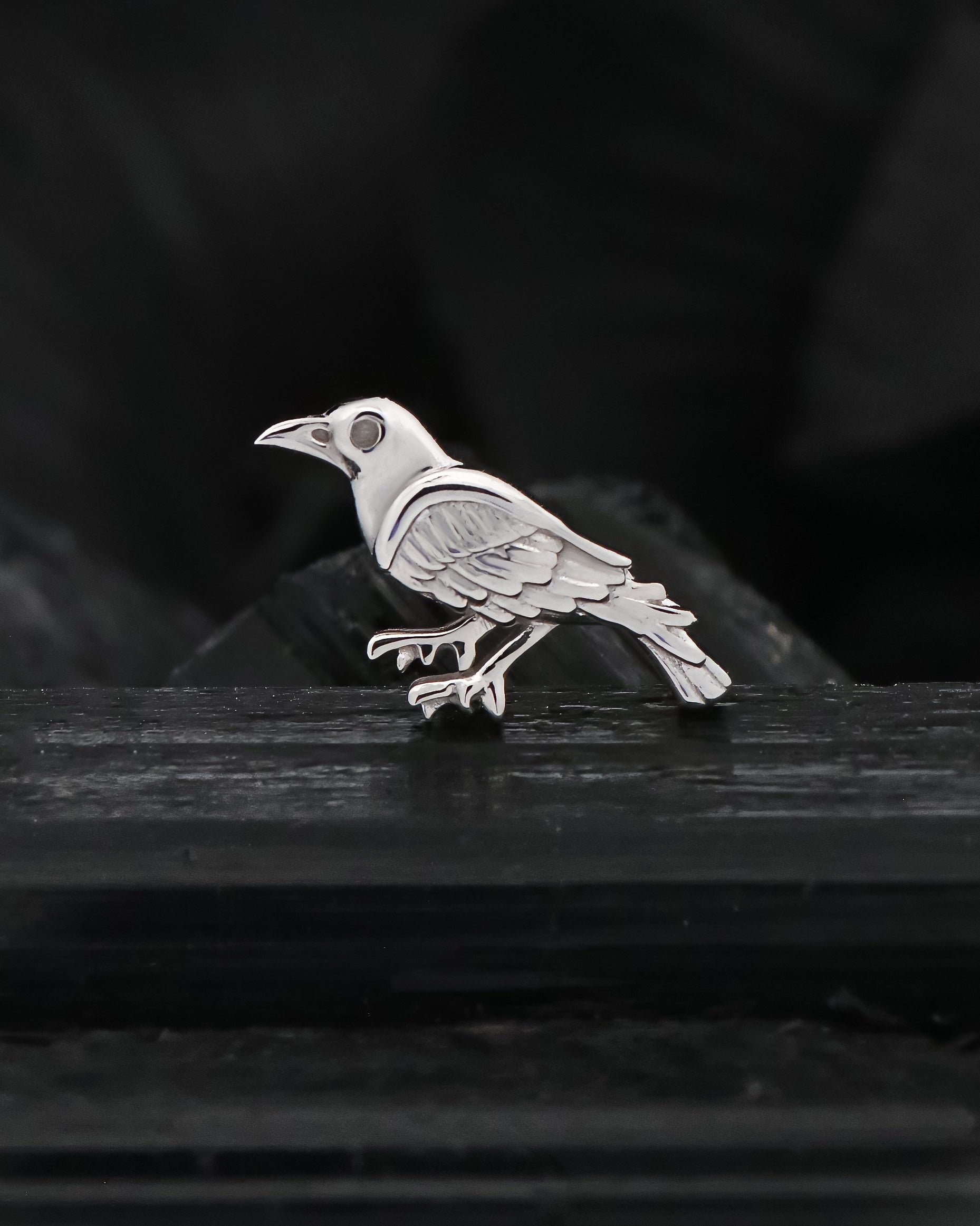 Perched Crow Threaded End, photo 1 of 2